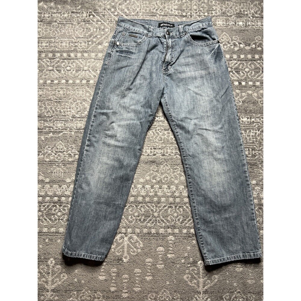 Ecko Unlimited Baggy Fit Jeans Men's 34x30 Denim Distressed Hip Hop Grunge Y2K